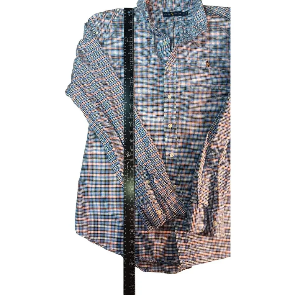 Ralph Lauren Plaid Button Down Shirt Men’s L Long Sleeve Preppy Y2K Classic